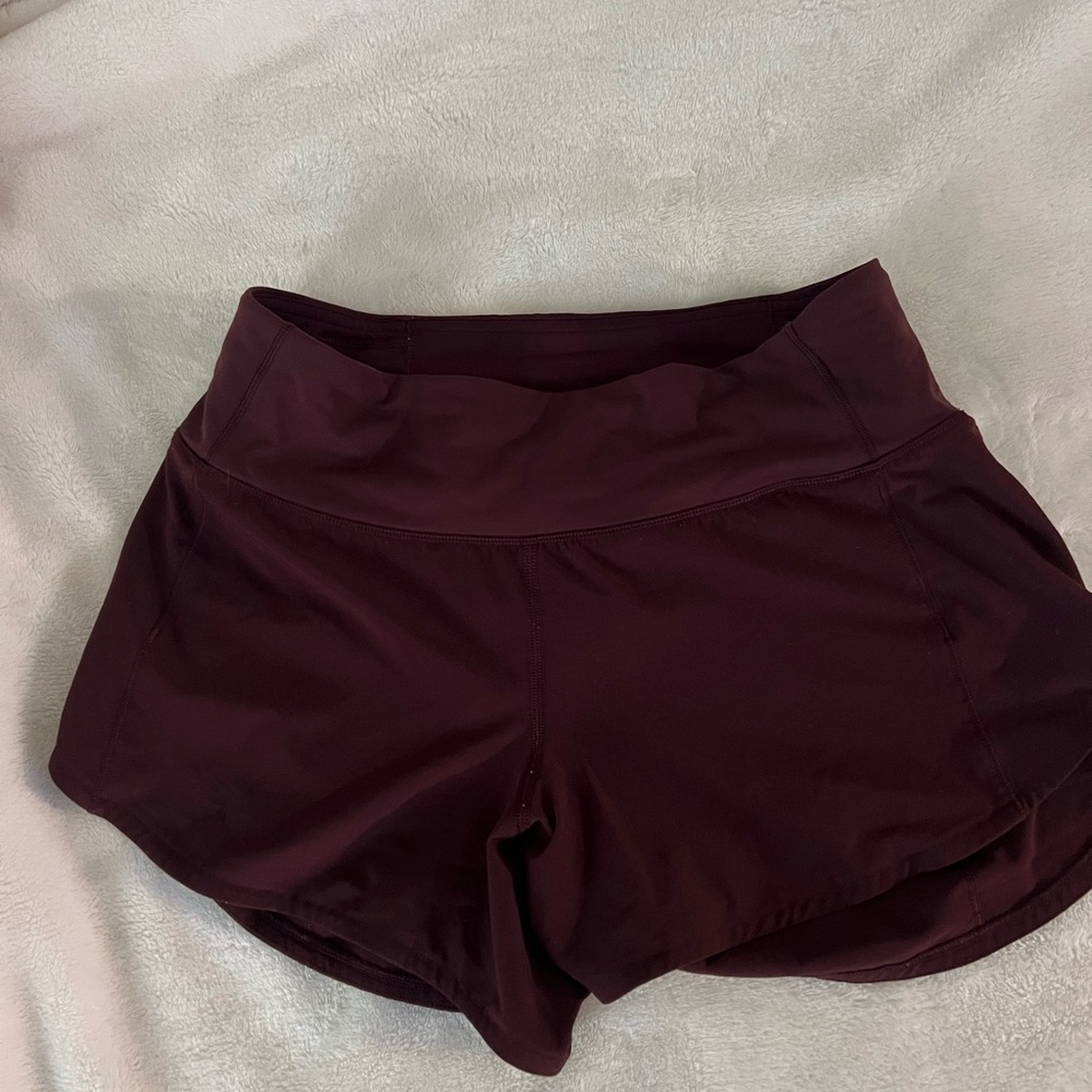 Lululemon Athletica Maroon Athletic Shorts